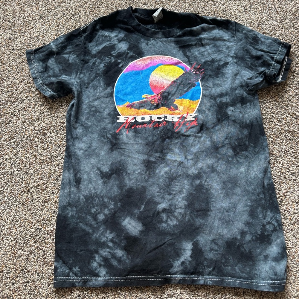 Rocky Mountain high Black Tie-Dye Graphic T-Shirt